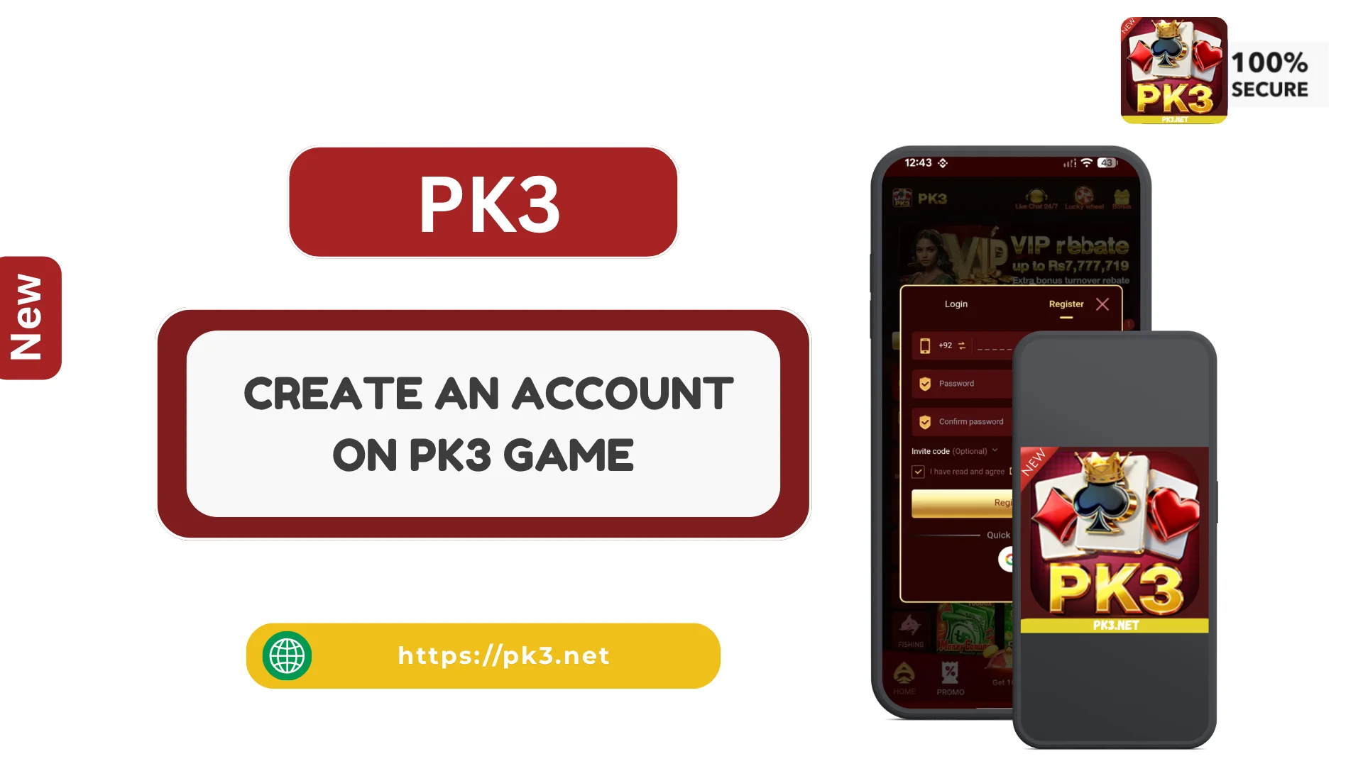 PK3 Create account